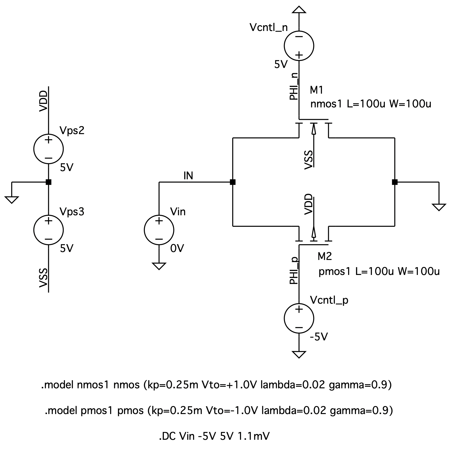 fig 5 . 43 the schematic circuit captured by ltspice for calculating